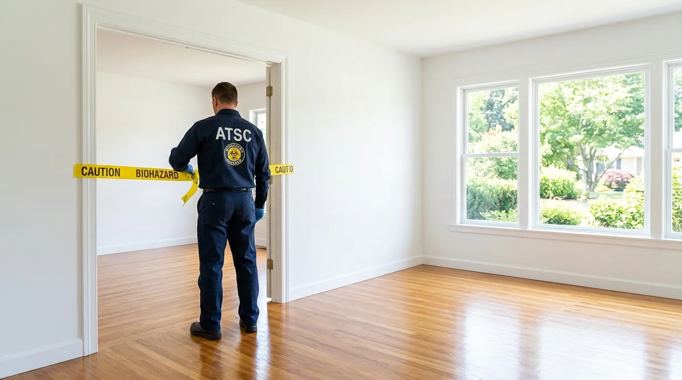 Certified biohazard cleanup crew performing Decomposition Cleanup in Winters